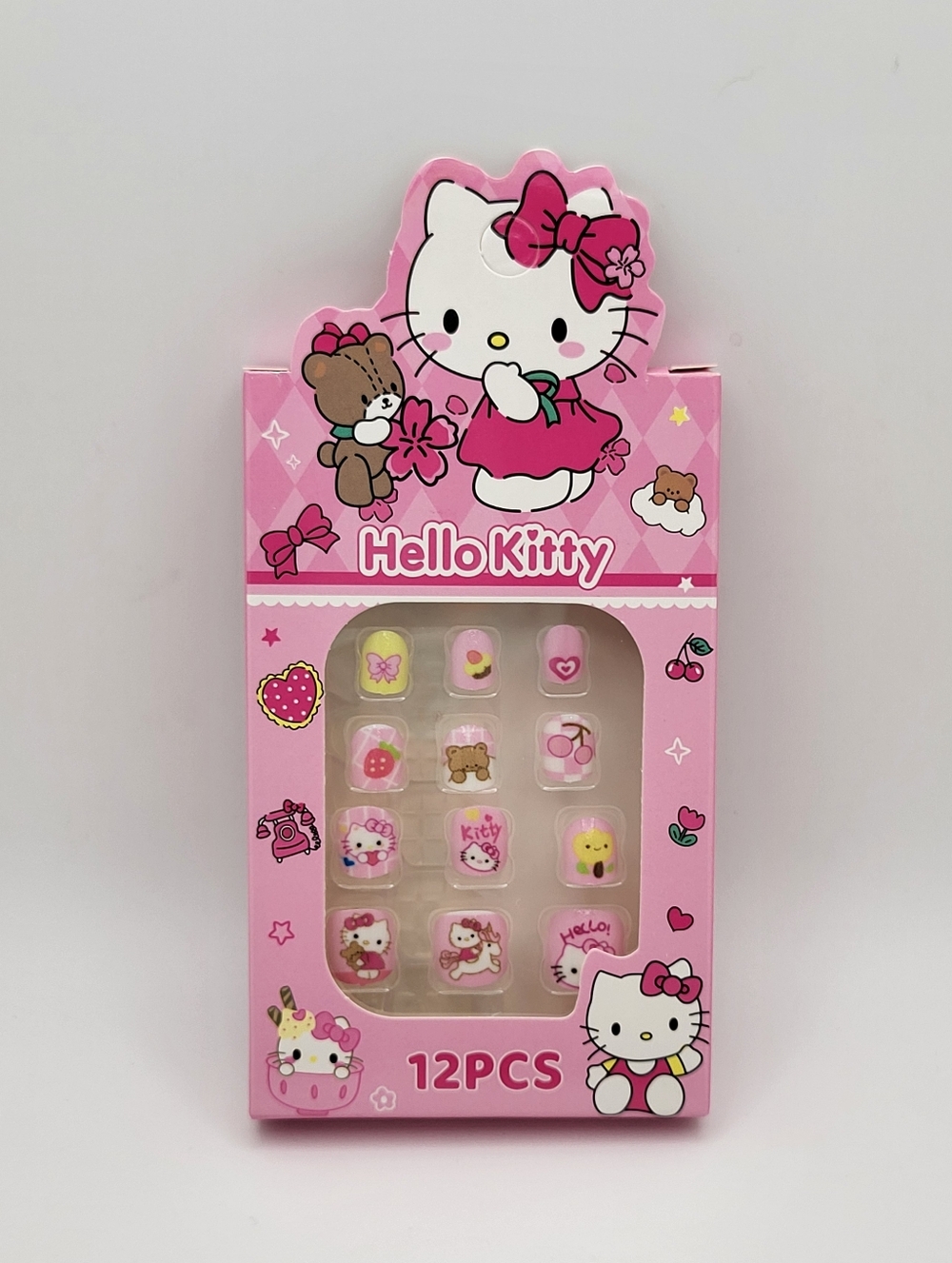 HELLO KITTY Girl's Press-On Nails NEW